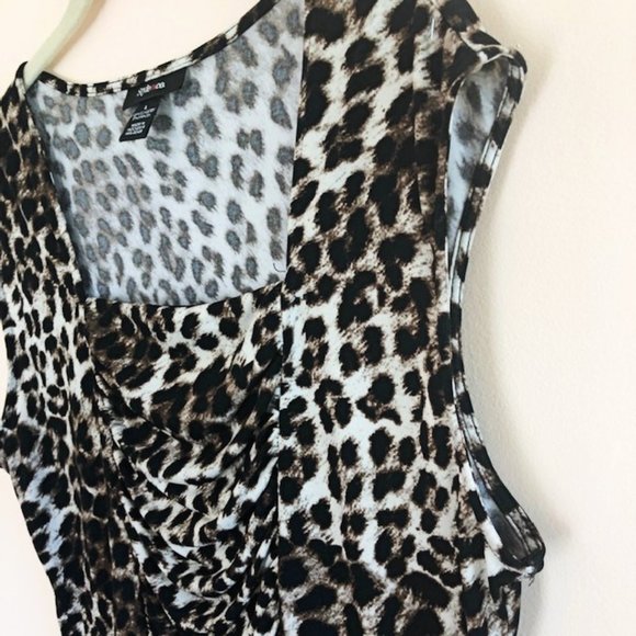 Style & Co L Animal Print Stretch Tank – Square Neck w/ Front Ruching - Picture 10 of 10
